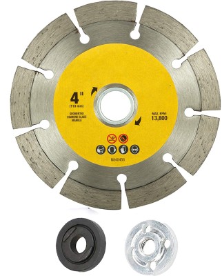 Kiesh MCBGP03 4 Inch Marble Diamond Cutting Saw Blade 20Mm Bore With 10Mm Segment Height with connecting Washer Gear and Pinion for Marble Granite Stone Tiles Etc Rotary Bit Set(1 Bits)