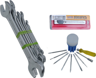 ALYRATOOLS Combination Spanner Set with Screwdriver Bits & Cutter Hand Tool Kit(3 Tools)