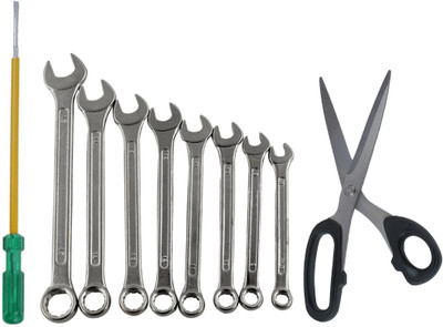 ALYRATOOLS 3-in-1 Multi-Purpose Hand Tool Set – Spanners, Screwdriver & Heavy-Duty Scissor Hand Tool Kit(3 Tools)