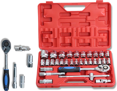 SRUNV 32 Pcs Heavy Metal Smart Tool Kit For Home, Car, Work, Industrial etc. Socket Set(Pack of 32)