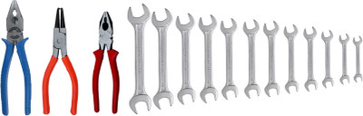 ALYRATOOLS Multipurpose Hand Tool Kit 3 Pliers + 12-Piece Spanner Set Hand Tool Kit(4 Tools)