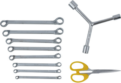 ALYRATOOLS 3-Piece Spanner, Y-Type Socket Wrench & Scissor Tool Set Hand Tool Kit(3 Tools)