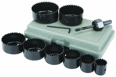Kshivi 11Pcs Hole Saw Set Drill Bit Kit Wood Thin Alloy Metal Cutter Core Drill Bits Power & Hand Tool Kit(11 Tools)
