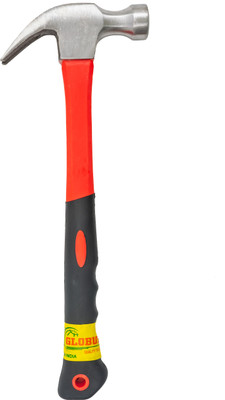 Globus Globus-1601 Claw Hammer, FIBRE GLASS Handle & Rubber SHOCK PROOF Grip (0.40 kg) Hand Tool Kit(1 Tools)