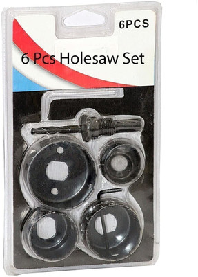 Najmii Hole Saw Kit Cutter Set of 6 Pcs 1-1/4 to 2-1/8 can be used in drill machine Power & Hand Tool Kit(6 Tools)