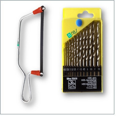 NBS NBS Junior Handsaw and Drill Bit Set- 13 Sizes Hand Tool Kit(14 Tools)
