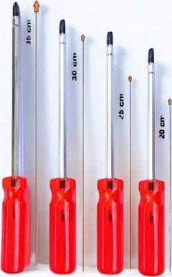 Wolzook 2-in-1 Magnetic Screw Drivers Orange Combination Screwdriver Set(Pack of 4)