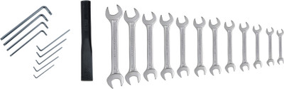 ALYRATOOLS 3-Piece Combination Spanner Set with Hex Keys & Chisel Hand Tool Kit(3 Tools)
