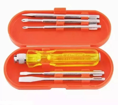 Kiesh 5 Pcs Combination Screwdriver Set Kit With Different Blades for Multipurpose Use Hand Tool Kit(5 Tools)