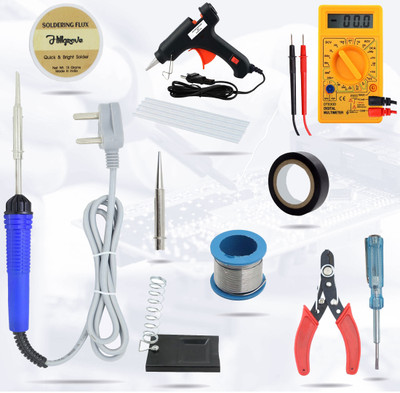Hillgrove HGCM204M2 11in1 Soldering Tool Glue Gun Combo Kit with Digital Multimeter Power & Hand Tool Kit(11 Tools)