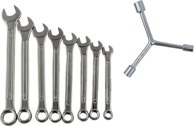 ALYRATOOLS 2-Piece Double Open & Ring Spanner Set with Y-Type Socket Wrench Tool Hand Tool Kit(2 Tools)