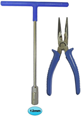 Inditrust 12mm Hex T Spanner/Socket with Nose Plier Hand Tool Kit(2 Tools)
