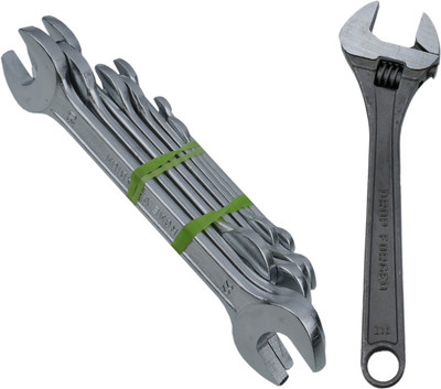 ALYRATOOLS Spanner Set with Adjustable Wrench Hand Tool Kit(2 Tools)