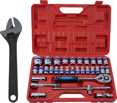 ALYRATOOLS 2-Piece Socket & Bit Set with Adjustable Wrench Hand Tool Kit(2 Tools)