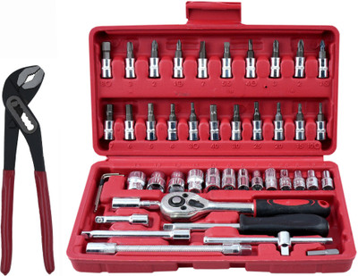 ALYRATOOLS 2-Piece Ratchet Screwdriver Tool Kit with Water Pump Plier Hand Tool Kit(2 Tools)