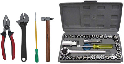 ALYRATOOLS 5-in-1 Premium Hand Tool Kit with Socket Set Power & Hand Tool Kit(5 Tools)