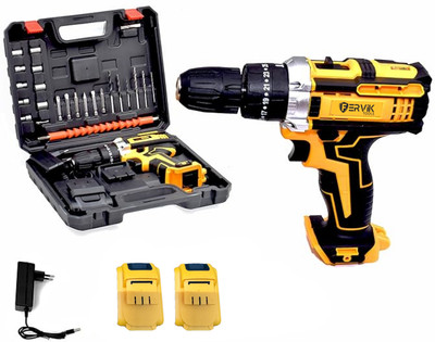 FERVIK FZ-21 Volt Battery operated Screwdriver DOUBLE battery Power & Hand Tool Kit(30 Tools)