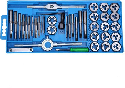 DIY Crafts Screw Extractor Metric Tap Die Wrench Tapping bit Set M3-M12 40 Pcs Power & Hand Tool Kit(40 Tools)