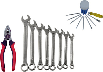 ALYRATOOLS 3-in-1 Multi-Purpose Hand Tool Kit with Spanners, Plier & Screwdriver Set Hand Tool Kit(3 Tools)