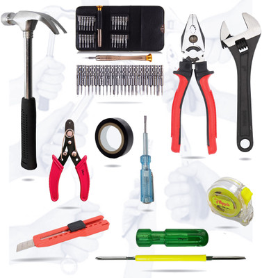 Hillgrove Hand Tool Kit Combo of 10Pcs Multi Hand Tool for Industrial and Home Use Hand Tool Kit(34 Tools)