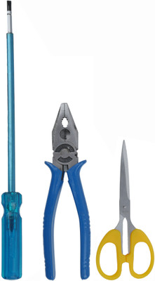 ALYRATOOLS 3-Piece Hand Tool Set Screwdriver,Pliers & Scissors Hand Tool Kit(3 Tools)