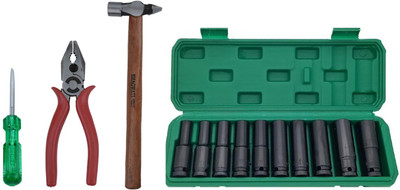 ALYRATOOLS 4-in-1 Premium Hand Tool Combo Kit with Socket Set Hand Tool Kit(4 Tools)