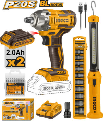 INGCO Cordless 2 pcs combo kit COSLI23048 Power & Hand Tool Kit(4 Tools)
