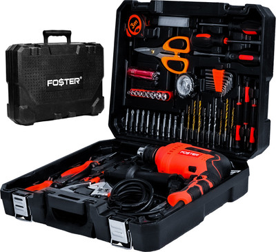 FOSTER FK 48-13 Home Utility and Auto Repair Tool Kit| 108 Pcs | Copper Armature | 670W Power & Hand Tool Kit(108 Tools)