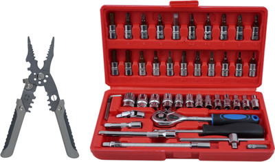ALYRATOOLS ProMaster 2-Piece Socket set with Precision Pliers Hand Tool Kit(2 Tools)