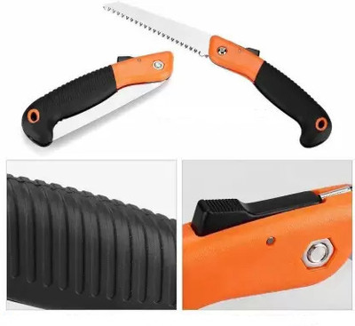 GRISHVA Gardening 6 Inches Blade Hand Pruning Saw with safety lock for Gardening Job Hand Tool Kit(1 Tools)