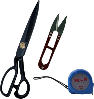 ALYRATOOLS 3-Piece Tool Set Scissors, Cutter and 5m Measuring Tape Hand Tool Kit(3 Tools)