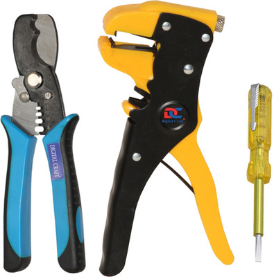 Digital Craft Automatic Wire Stripper,Line Tester,8Inch Cable Cutter Hand Tool Kit(3 Tools)