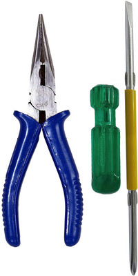 Inditrust Heavy duty Nose Plier and 2in1 Screwdriver set Hand Tool Kit(2 Tools)