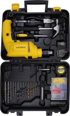 STANLEY SDH550KP-IN 550W DIY 10mm Single Speed Hammer Drill and Power & Hand Tool Kit(120 Tools)