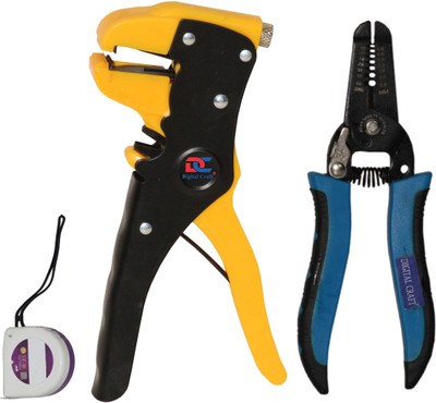 Digital Craft Automatic Wire Stripper,7Inch Cable Stripper,Tape 3Mtr,, Hand Tool Kit(3 Tools)