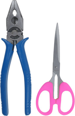 ALYRATOOLS 2-Piece Tool Set Pliers & Stainless Steel Scissors Hand Tool Kit(2 Tools)