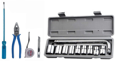 ALYRATOOLS 5-Piece Multi-Purpose Mechanical Tool Set with Socket Wrench Kit Hand Tool Kit(5 Tools)