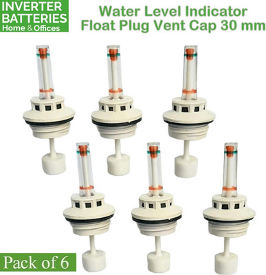 BALRAMA Battery Water Level Indicator Home Inverter Battery Tubular Flat Tall Float Cap Suitable for all Lead Acid Inverter Batteries Amaron Luminous Livguard Microtek Modified Sine Wave Inverter