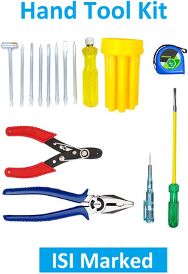 Sauran Pack of 13 ISI Marked Combination Hand Tool Set (KIT27) Hand Tool Kit(13 Tools)