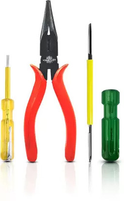 Skcraftosm Nose Plier with Line Tester and 2in1 Screwdriver Hand Tool Kit(3 Tools)