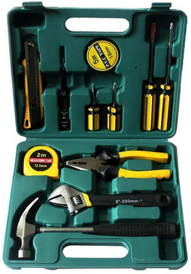 GETZET 12 in 1 Hand Tool Kit Hardware Screw Driver Hammer, Measuring Tape Hand Tool Kit(12 Tools)
