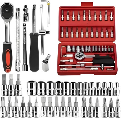 AVENUE Tool Set 46 in 1 Bit Socket Wrench Tool Kit Set Goti Tools Hand Tool Kit(46 Tools)