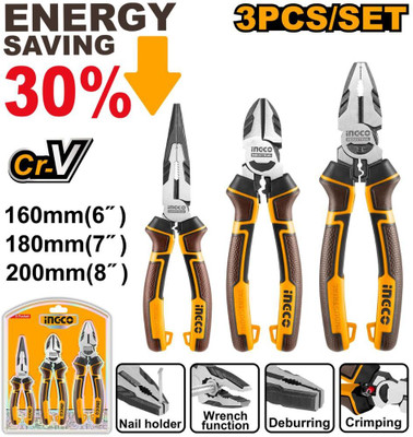 INGCO 3 Pcs high leverage pliers set. Hand Tool Kit(3 Tools)