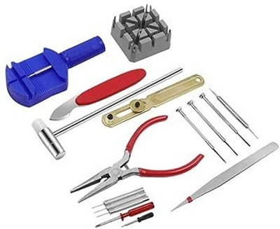 Bluedeal 16 Pieces/Set Hand Micro Screwdriver Spring Bar Chain Watch Tool Kit Hand Tool Kit(16 Tools)
