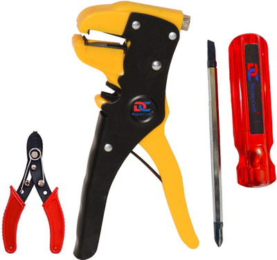 Digital Craft Automatic Wire Stripper,4Inch 2 IN 1 Screw Driver,Wire Stripper Hand Tool Kit(3 Tools)