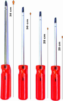 UKT Gevolt 2-in-1 Magnetic Screw Drivers Pack of 4 Combination Screwdriver Set Hand Tool Kit(4 Tools)