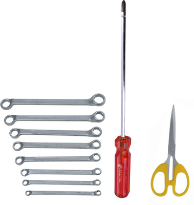 ALYRATOOLS 3-Piece Spanner Set with Screwdriver & Scissors Hand Tool Kit(3 Tools)