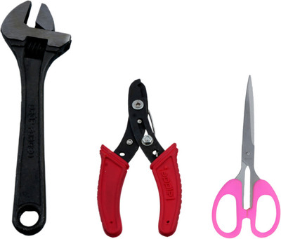 ALYRATOOLS 3 piece Hand Tool Set Wrench, Wire Cutter, and Scissors Hand Tool Kit(3 Tools)