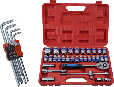 ALYRATOOLS ProMax 2-Piece Socket Set with CR-V Hex Key Wrench Set-32.E Hand Tool Kit(2 Tools)