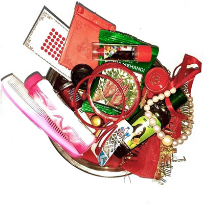 GD Aman 16 Shringar Item for Hartalika Teej Shringar with Chunri Durga Pooja Shringar. Prayer Kit